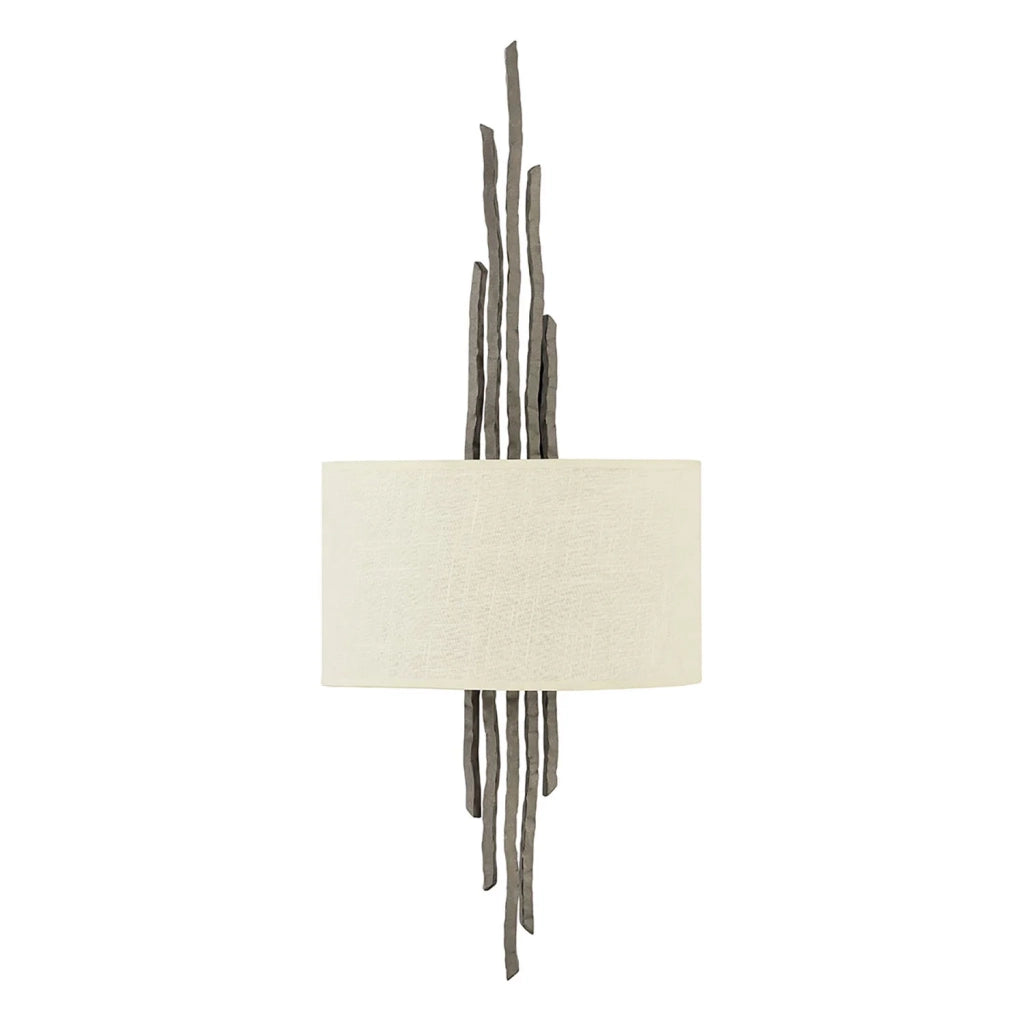 Applique Contemporanea Spyre Acciaio Bronzo Metallizzato Opaco 2 Luci E14