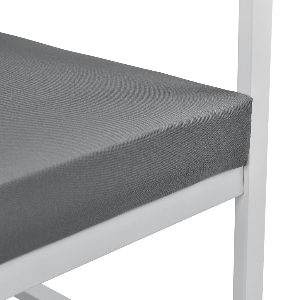Set Lerum di 2 Poltrone da Giardino Sedie per Esterno con Cuscini - Bianco / Grigio casa.pro