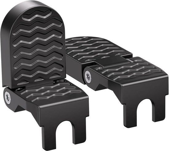 2 pezzi - Pedali da bicicletta in lega di alluminio 14MM - Pedali posteriori a forma di U per bicicletta - Pedali da bicicletta antiscivolo - Pedali posteriori pieghevoli per bicicletta - Adatto per e-bike, mountain bike, bicicletta pieghevole - Nero