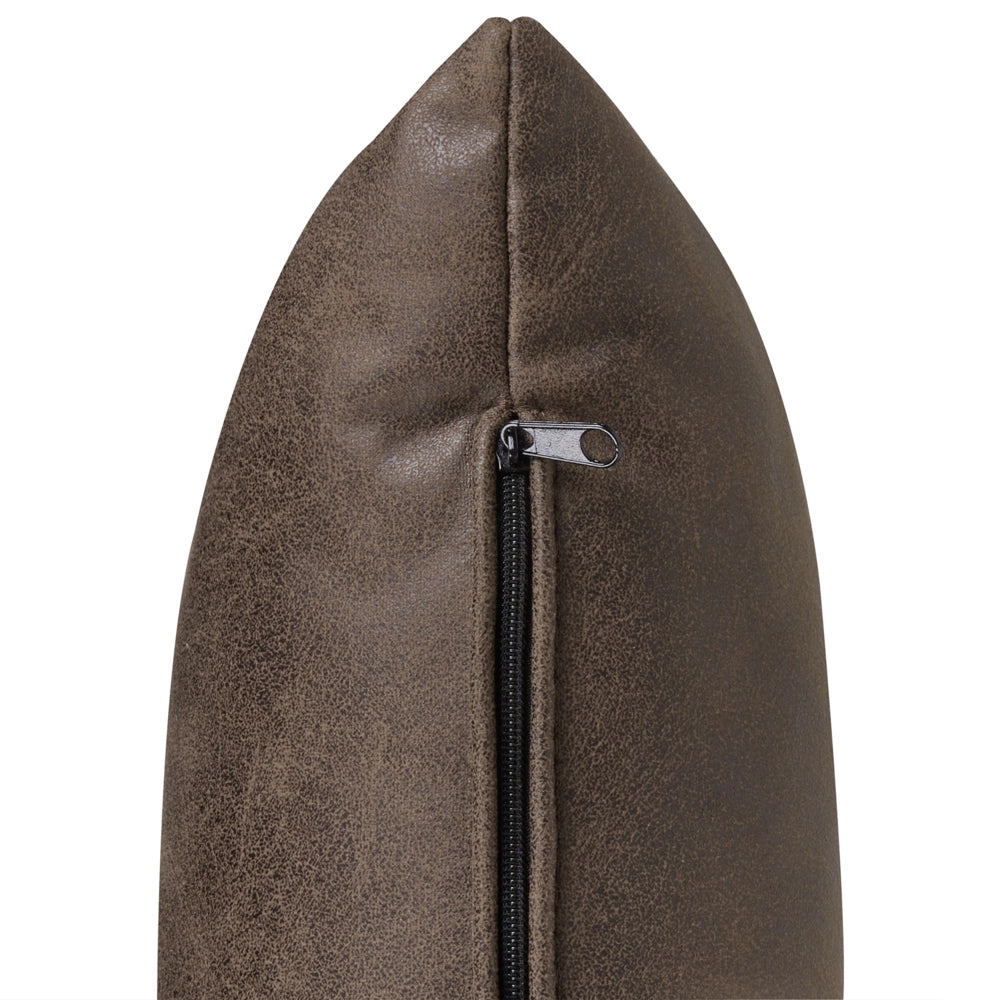 Divano a 2 posti in ecopelle marrone scuro con gambe nere Arredamento per il soggiorno Design elegante
