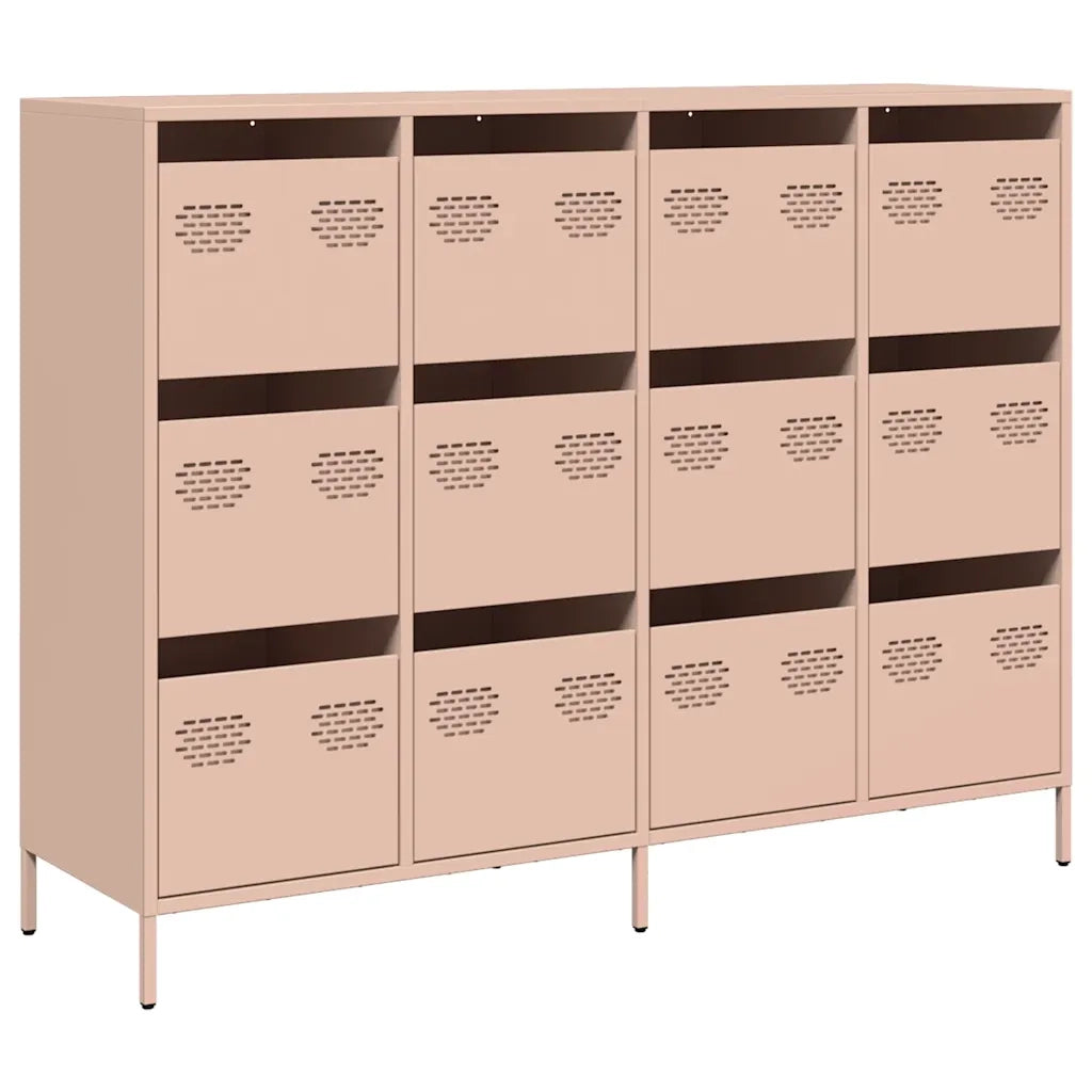 Credenza Rosa 135x39x103,5 cm in Acciaio Laminato a Freddo 3307174