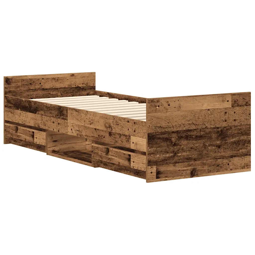 Giroletto senza Materasso Legno Antico 100x200cm in Truciolato