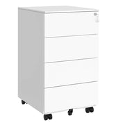 Mobiletto portaoggetti con serratura 3 cassetti per documenti e cancelleria preassemblato per l'ufficio domestico 39 x 45 x 55 cm bianco 12_0004822