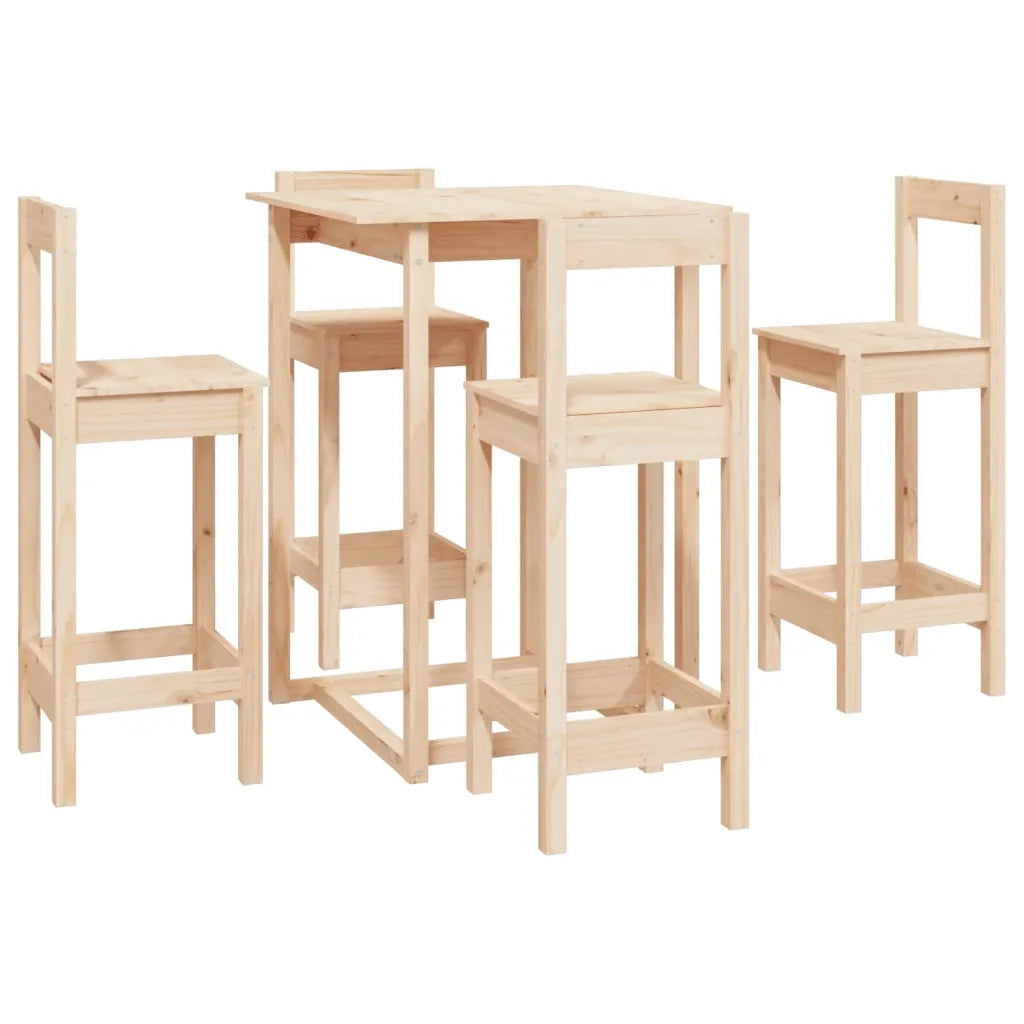 Set da Bar 5 pz in Legno Massello di Pino cod mxl 14236