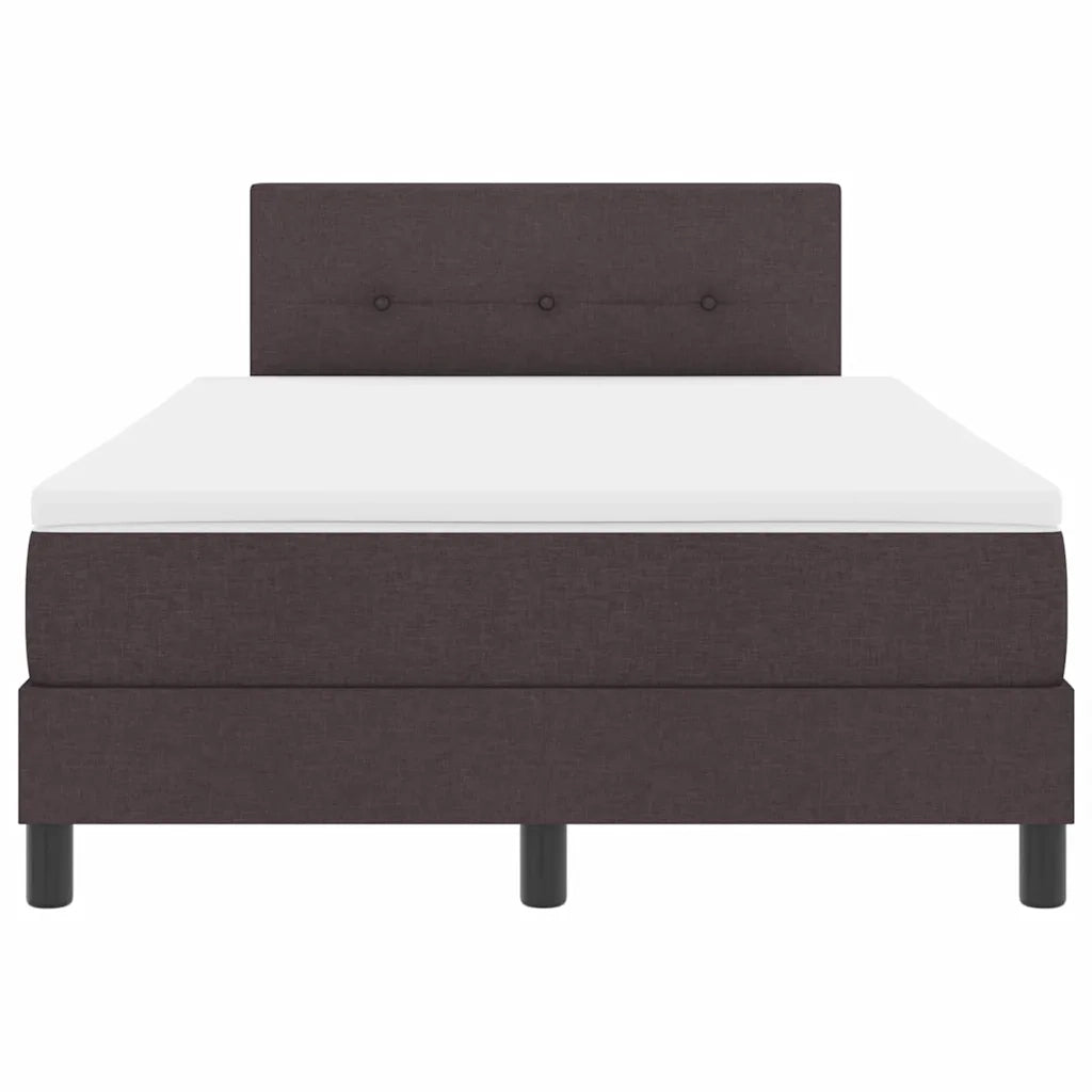Letto a molle con materasso Marrone Scuro 120 x 200 cm Tessuto 3342201
