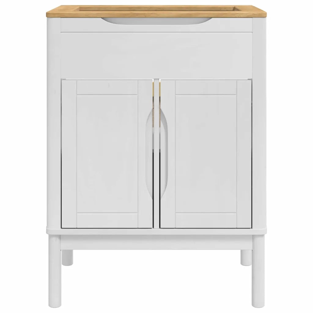 Armadio per Lavabo da Bagno FLORO Bianco 60 x 40 x 80 cm