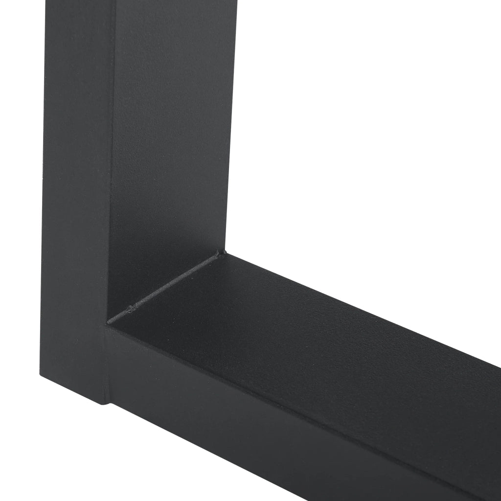 Set di 2 gambe per tavolo mobili moderni design originale fai da te acciaio 72 x 75 cm nero 03_0009676