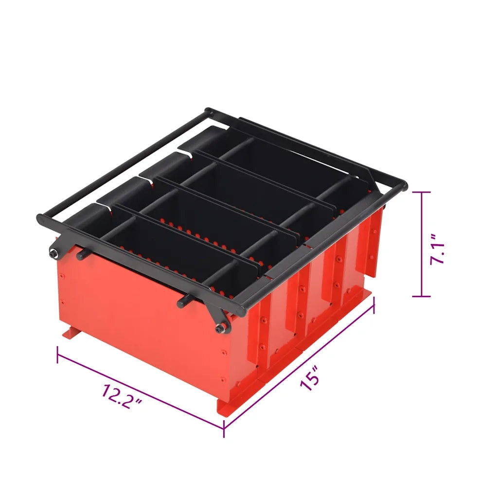 Compattatore di Carta in Acciaio 38x31x18 cm Nero e Rosso 142922