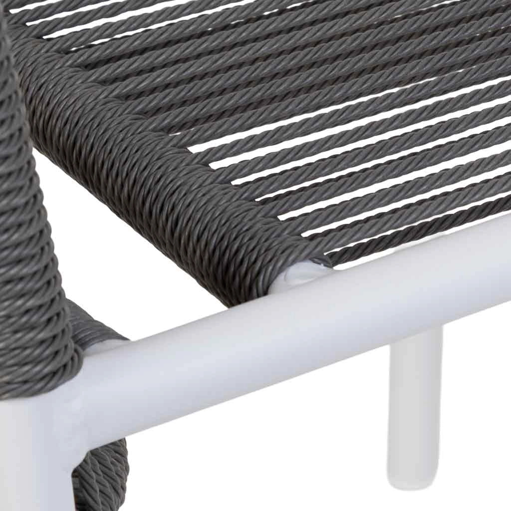 Sedia in rattan sintetico grigio 57x63x84,5