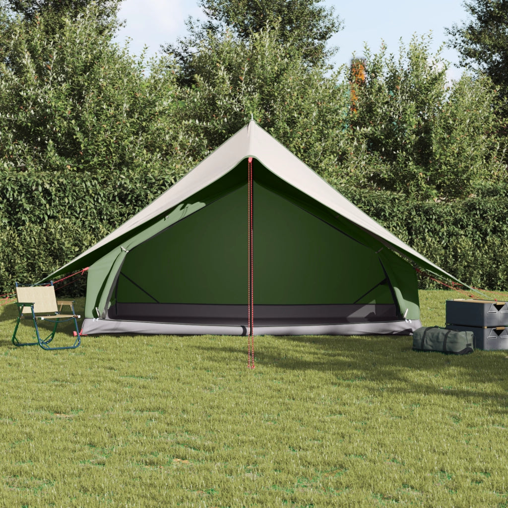 Tenda Familiare A-Frame per 7 Persone Verde Impermeabile