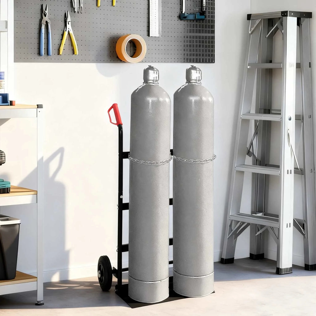 Carrello Manuale Nero e Rosso 63 x 43,5 x 110 cm Acciaio CFW7582163