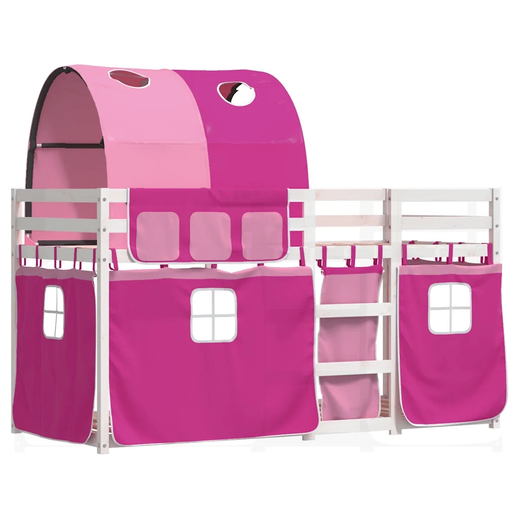 Letto a Castello senza Materasso Rosa 90x200 cm Legno di Pino 3283987