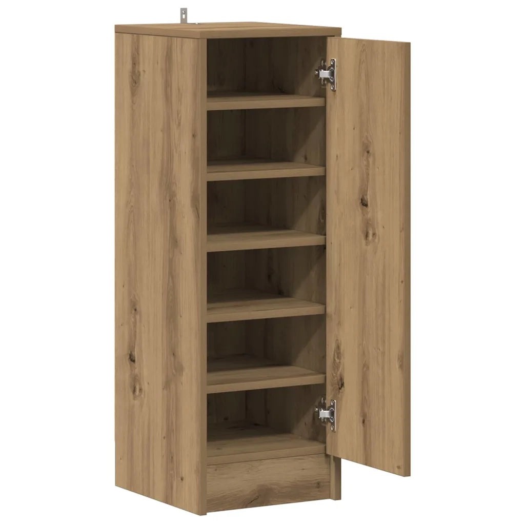 Scarpiera Rovere Artigianale 32x35x92 cm in Legno Multistrato