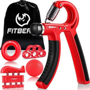 Allenatore delle mani, allenatore delle dita, allenatore della forza di presa, set di allenamento - 5-pack, allenatore di presa regolabile, macchina di allenamento delle dita, allenatore delle mani, anello di allenamento & pallone rilassante per la presa