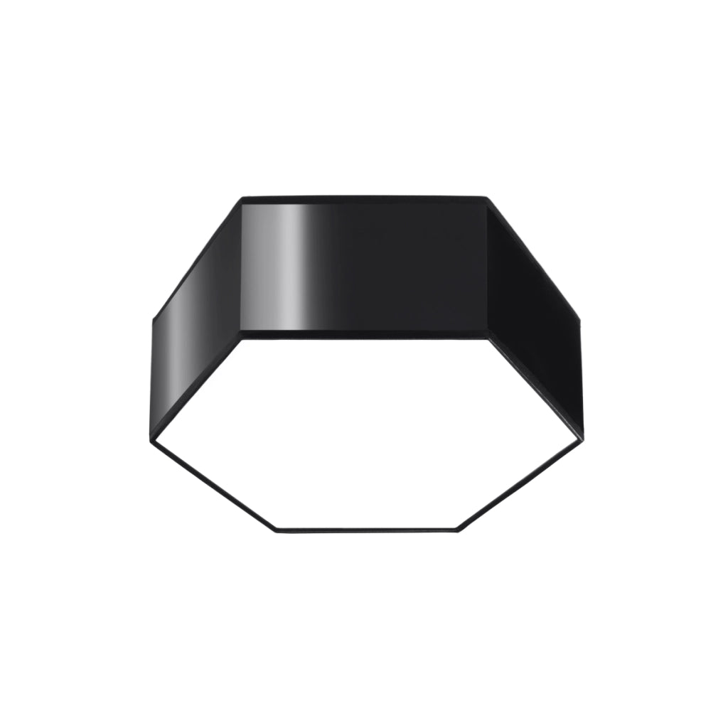 Lampada da soffitto moderna a cubo SUNDE arancione spagnolo in PVC nero 2x15W LED