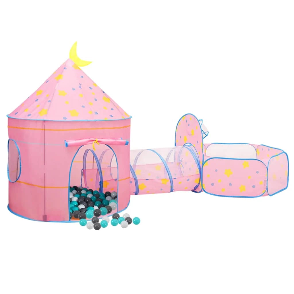 Tenda da gioco per bambini con 250 palline 301 x 120 x 128 cm rosa 02_0005147