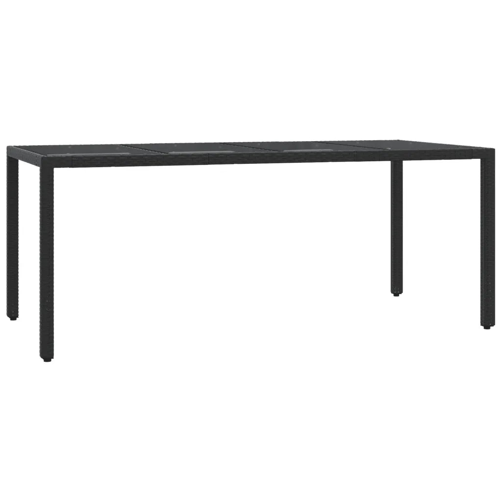 Set da Pranzo da Giardino 7 pz Nero con Cuscini in Polyrattan 3212022
