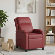 Divano Sedia-Poltrona Massaggiante Rosso Vino Similpelle 583880