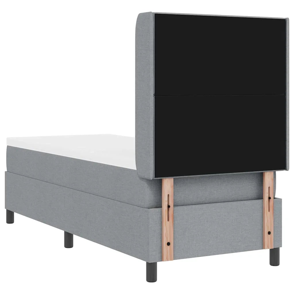 Letto a Sorgente LED Grigio chiaro 80 x 200 cm Tessuto 3343532