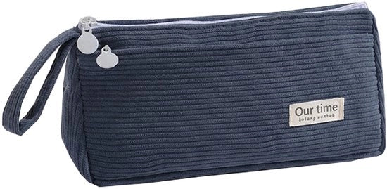 Etui per ufficio, etui per studenti, etui pratico, etui con cerniera, adatto per uso quotidiano a scuola (nero 358)