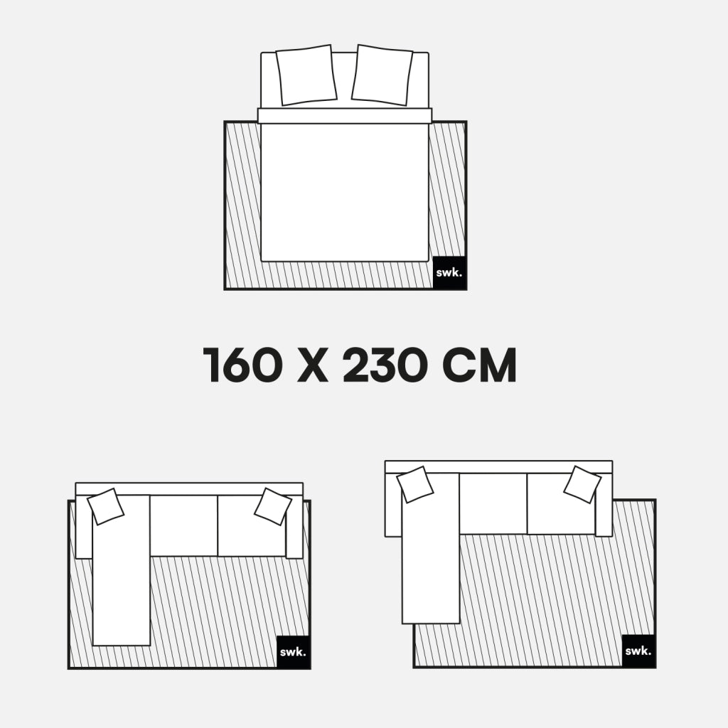 Tappeto da interno con motivi geometrici crema
