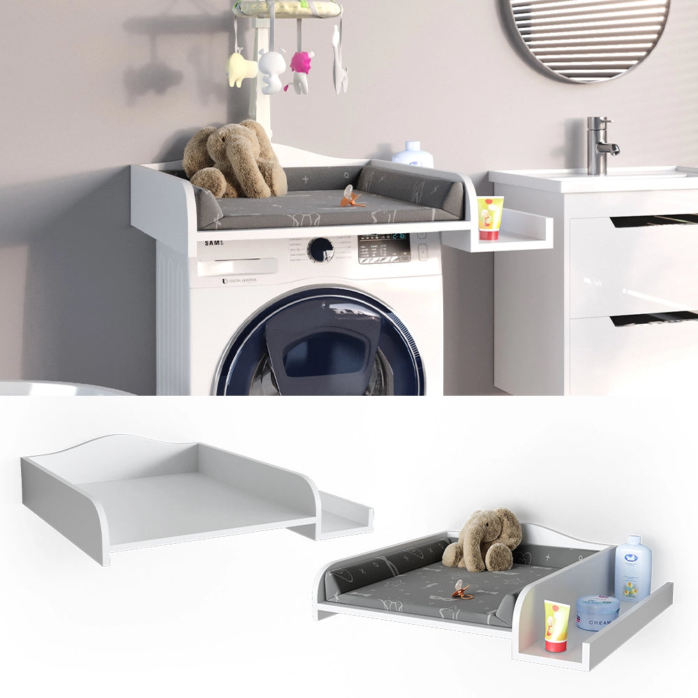 Vicco Piano fasciatoio Bianco 83.2 x 72 cm su lavatrice