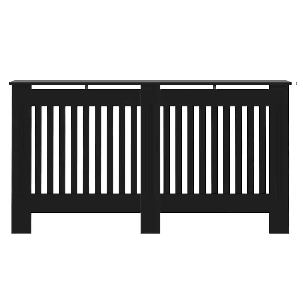 Copertura per radiatori 2 pcs Nero 152 x 19 x 81,5cm 3403232