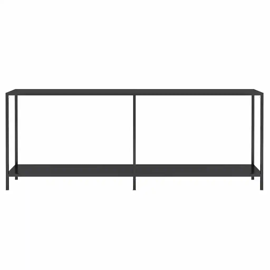 Tavolo Consolle | Tavolo d'Ingresso Nero 200x35x75,5 cm in Vetro Temperato