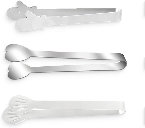 Set di 3 forchette in acciaio inossidabile per buffet, bar e matrimoni (argento)
