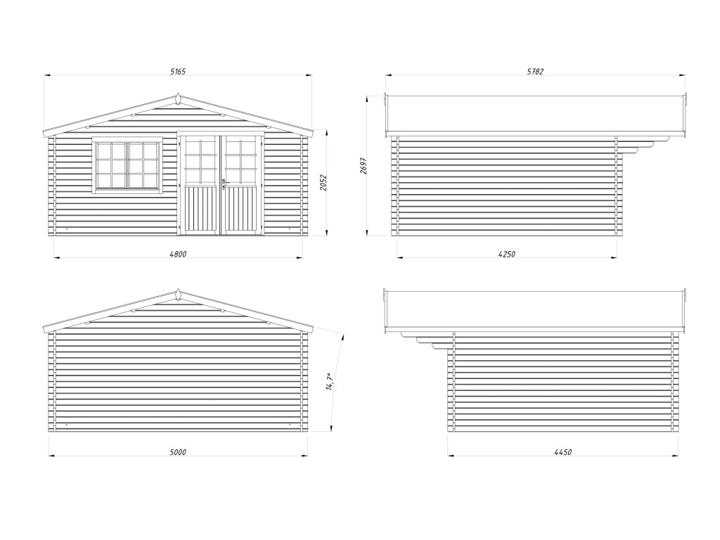 Casetta in legno non trattato Britta B