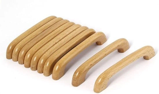 Porta armadio maniglia per armadi maniglia in legno maniglia beige diametro 3,5 mm foro a vite maniglia 10 pezzi