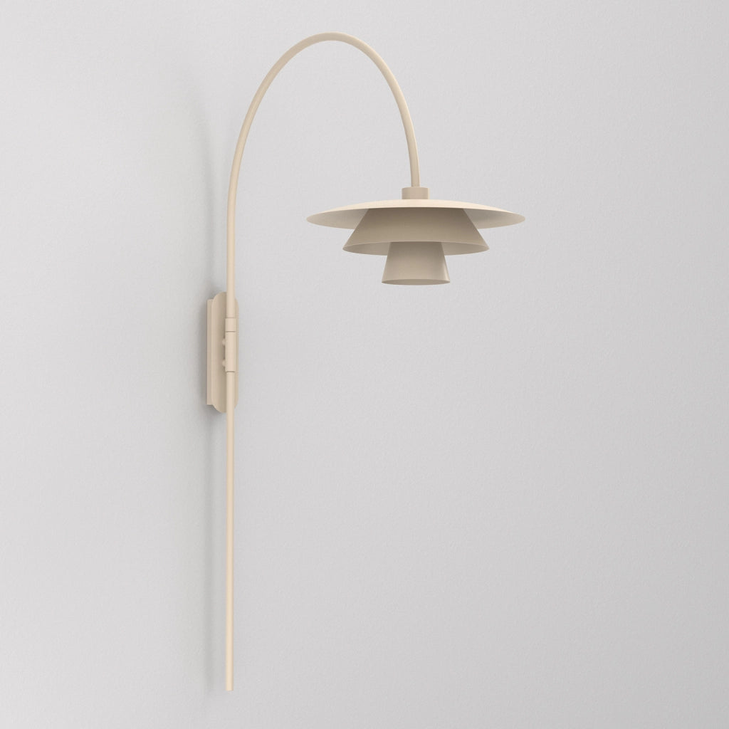 Applique da parete Plato 1 luce beige metallo Luminex
