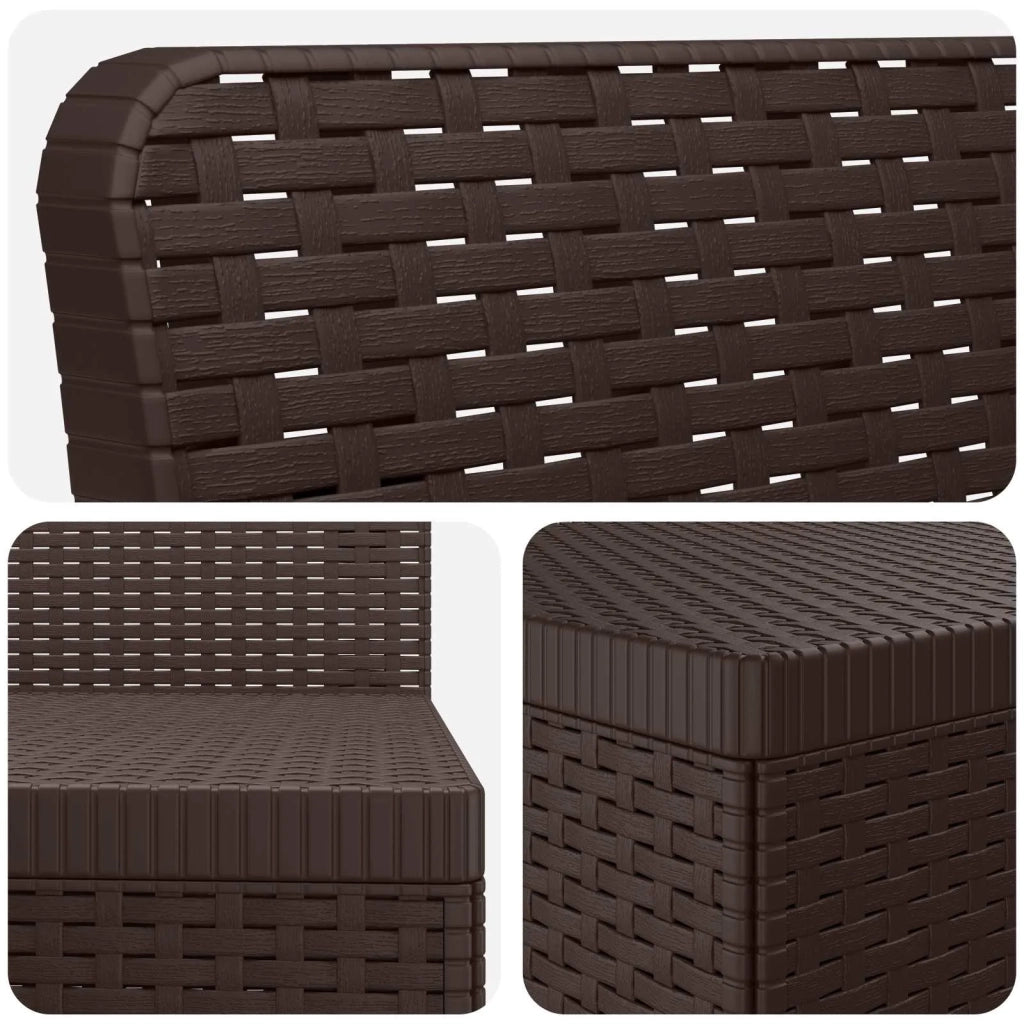 Divano da Giardino a 4 Posti in Stile Rattan PP Marrone 3443851