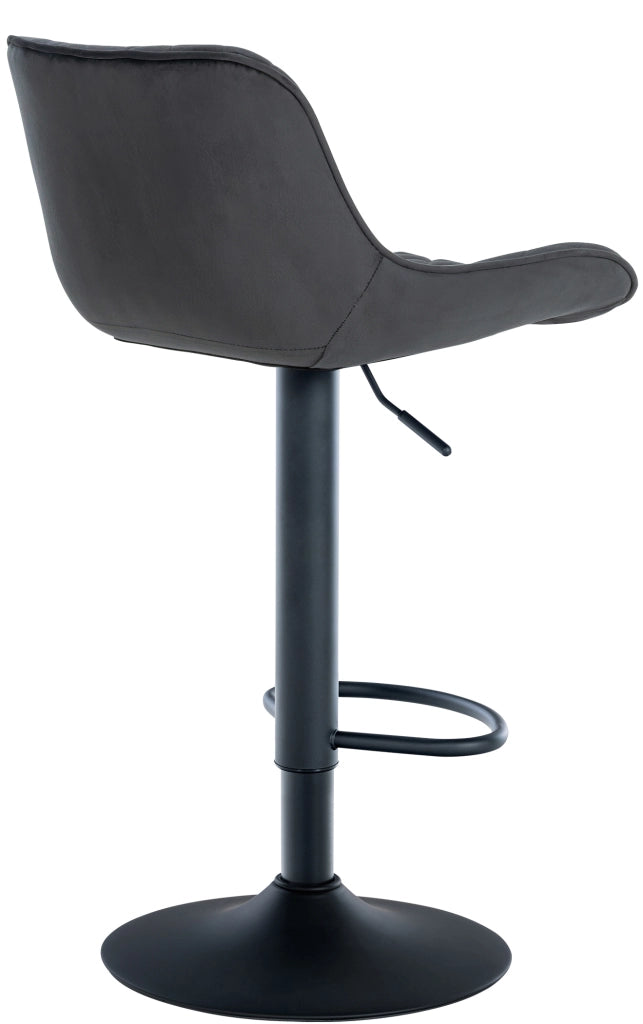 Sgabello da bar Minosa nero,Velluto