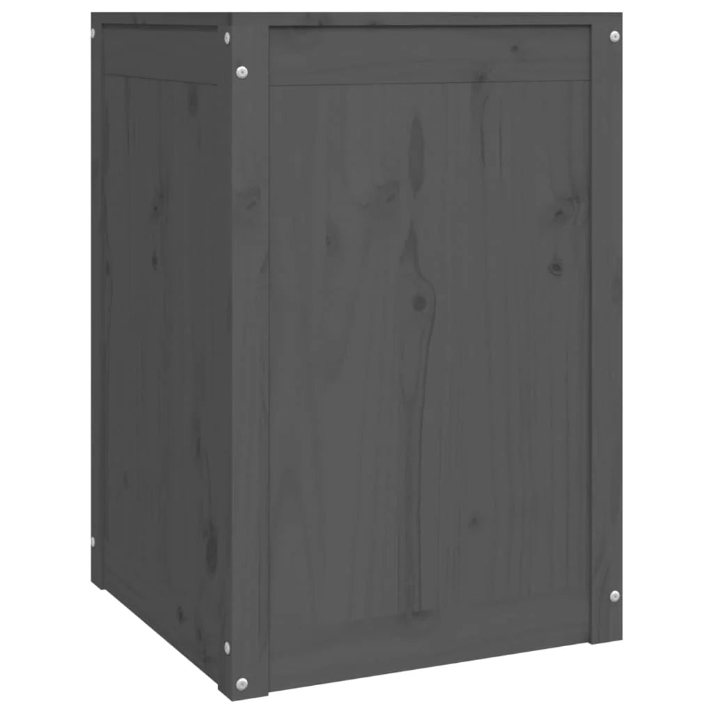 Contenitore per la biancheria 44 x 44 x 66 cm in legno massello di pino grigio 02_0006159