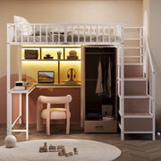 letto a castello metallo bianco 140 x 200 cm