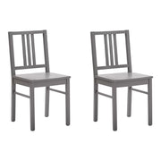 Set 2 sedie legno shabby grigio seduta legno l.43 h.87 p.48 - Mobili 2G