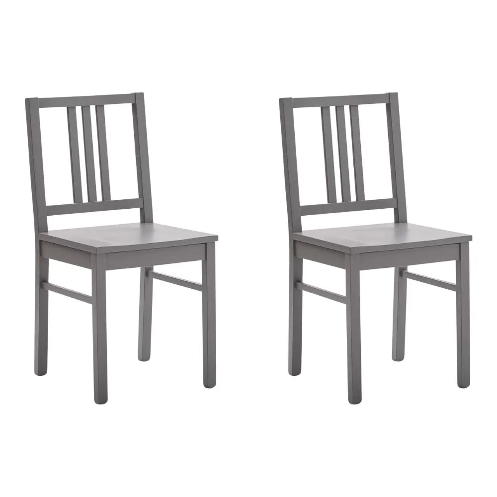 Set 2 sedie legno shabby grigio seduta legno l.43 h.87 p.48 - Mobili 2G