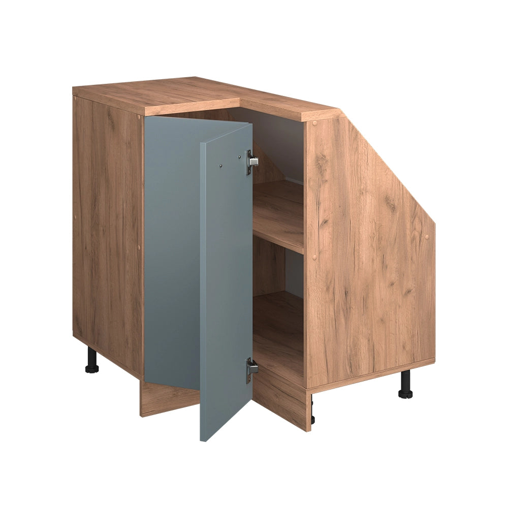 Mobile sottotetto Mobile angolare Rion Grigio-blu/Rovere dorato 75.6 x 83.8 cm con 1 porta Vicco