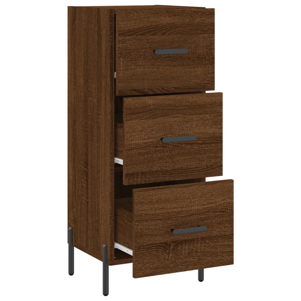 Credenza Rovere Marrone 34,5x34x90 cm in Legno Multistrato 828619