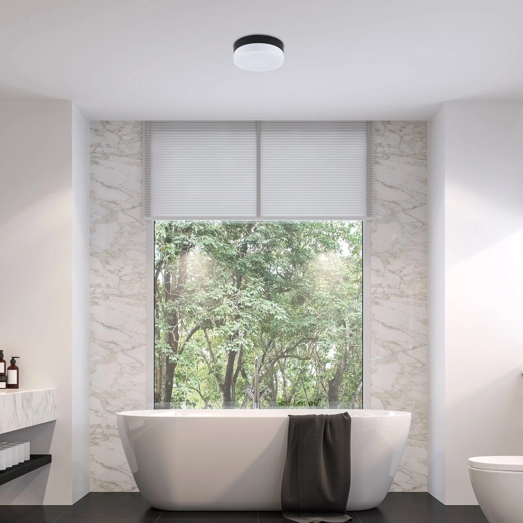 Plafoniera bagno rotonda 23,5cm nero/bianco IP44 LED 15W Rabalux