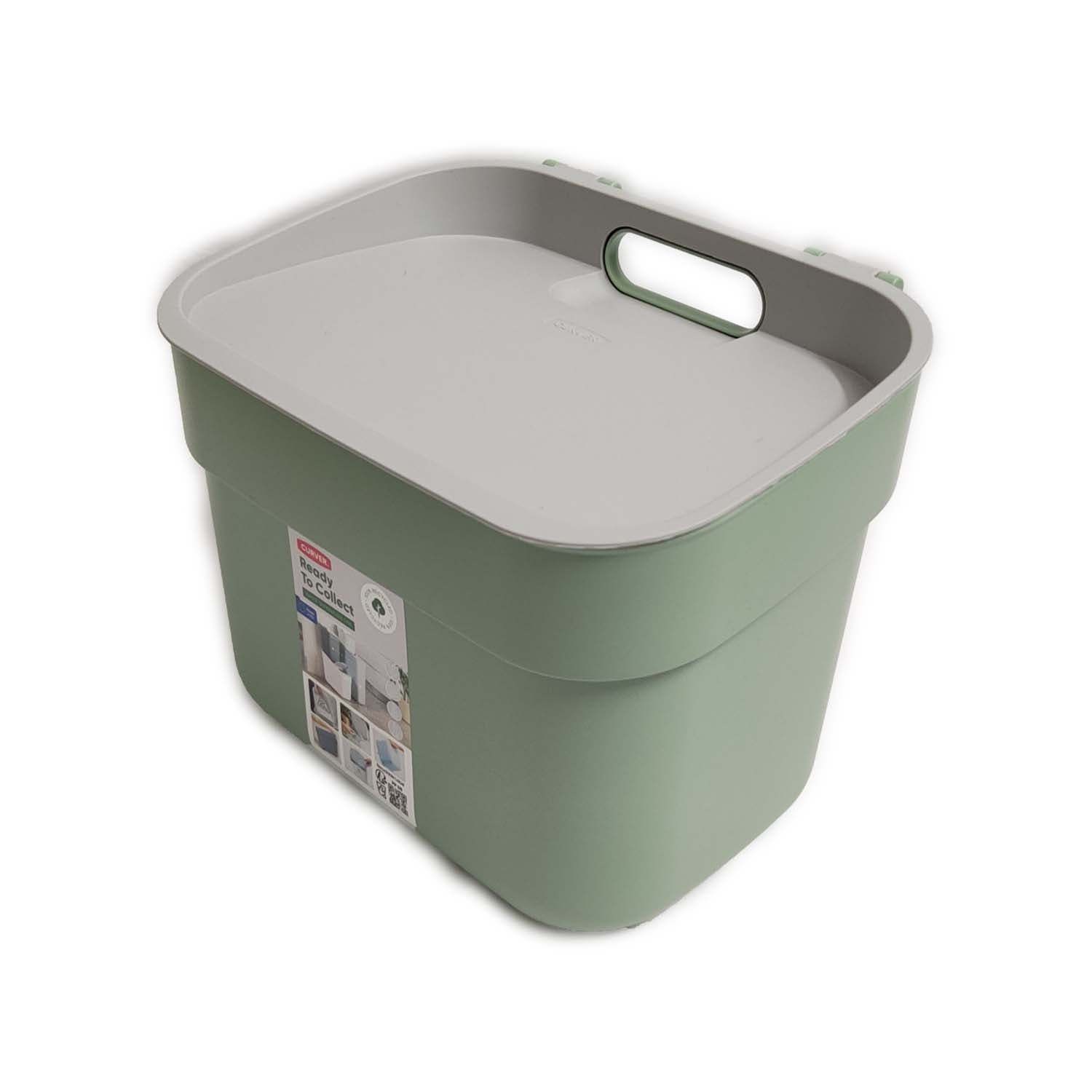 PATTUMIERA CURVER READY VERDE / GRIGIO LT. 5 CON FERMA BUSTA