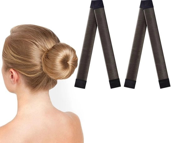 Accessori per capelli 2 pezzi - Forma nodo - Crea chignon - Accessori per styling capelli - Leggero - Materiale duraturo - Nodo formatore