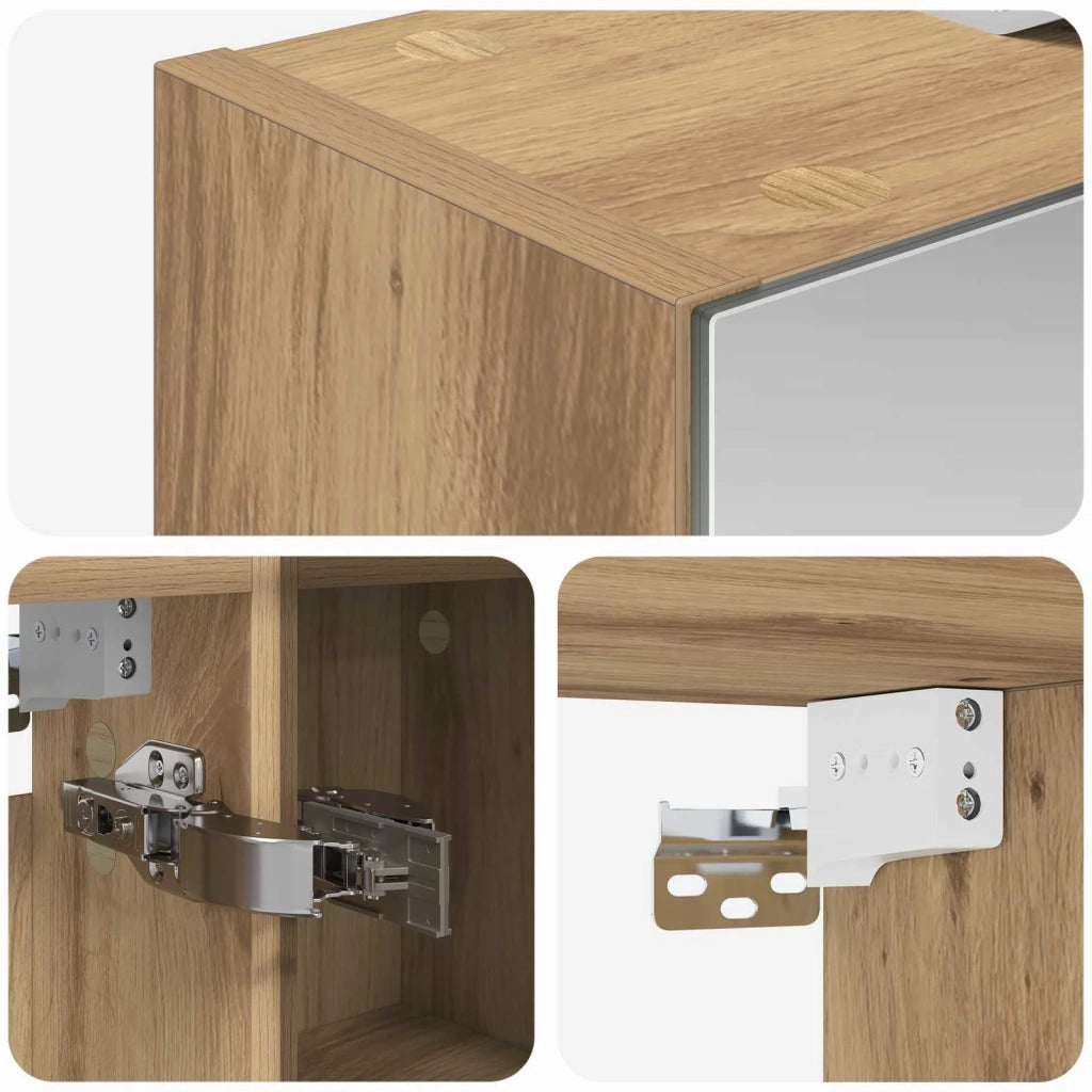 Mobiletto per specchio da bagno con porta Rovere Artigianale 889070