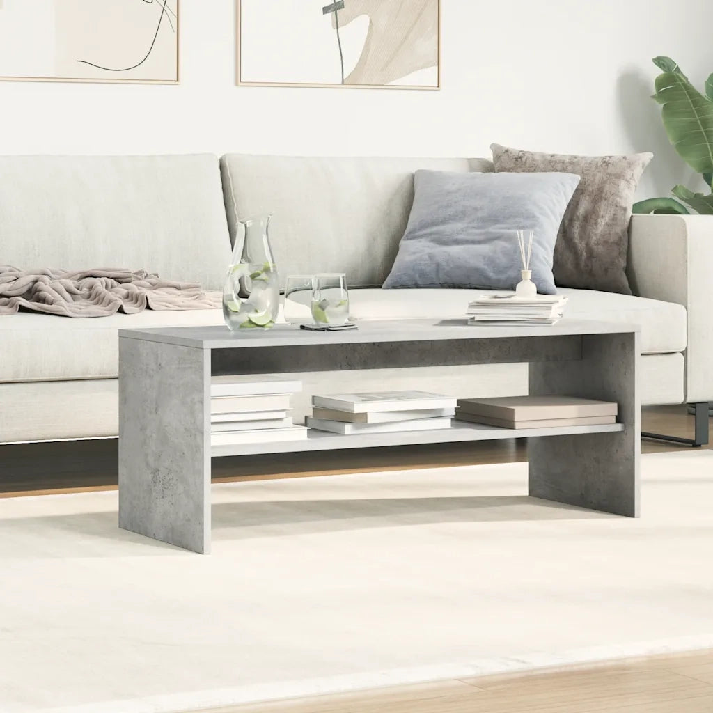 Mobile Porta TV Grigio Cemento 100x40x40cm in Legno Multistrato