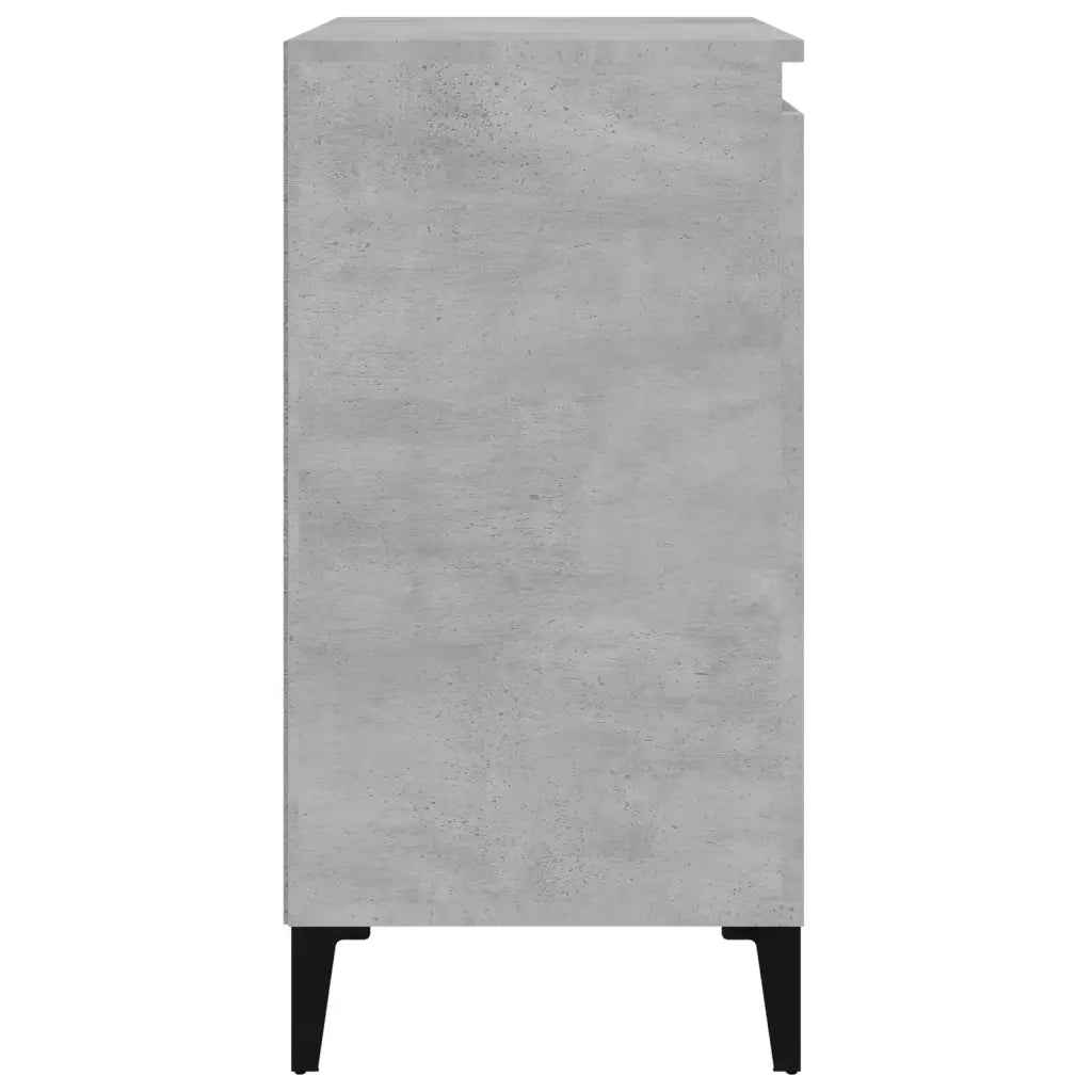 Comodini 2 pz-Set di 2 Tavolino da notte Grigio Cemento 40x35x70 cm in Legno Multistrato 230810