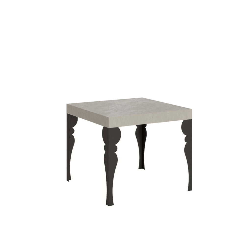 Tavolo allungabile 90x90/246 cm Paxor cashmere gambe antracite