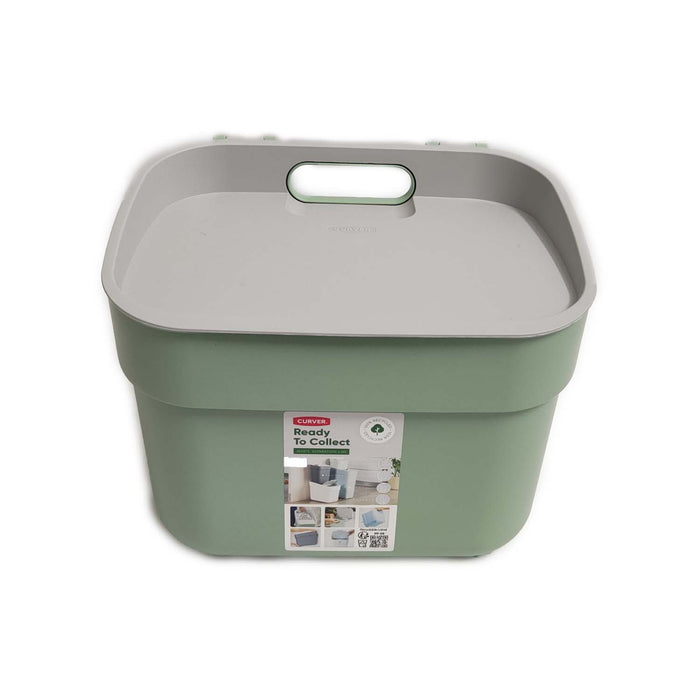 PATTUMIERA CURVER READY VERDE / GRIGIO LT. 5 CON FERMA BUSTA