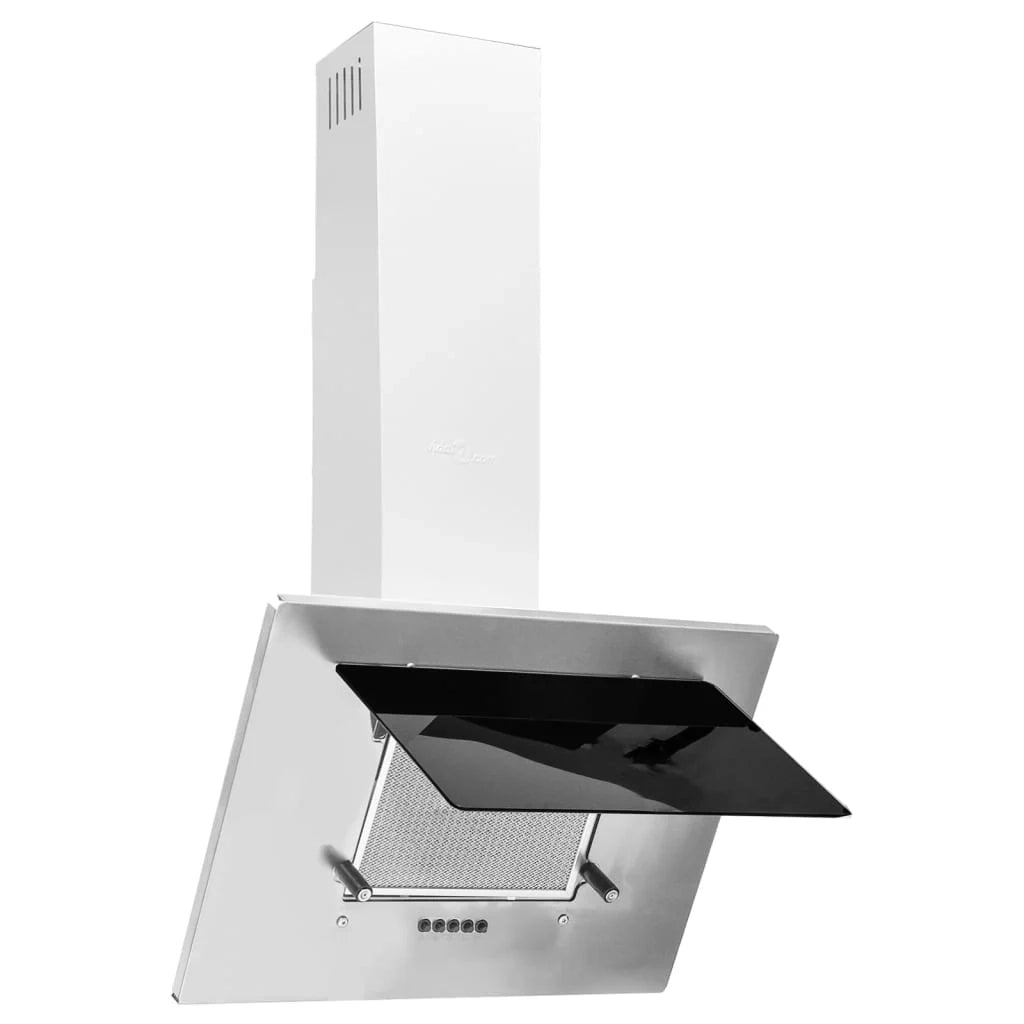 Cappa aspirante a parete 60 x 31 x (78-108) cm acciaio inox e vetro temperato argento 02_0005871