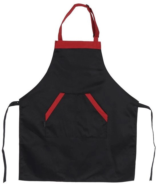 Cucina Multifunzionale - Cintura Regolabile - 2 Tasche - Unisex - Nero/Rosso - Accessorio Cucina - Grembiule